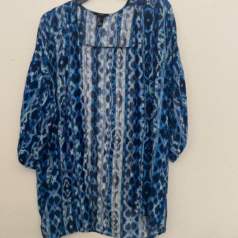 A blue kimono